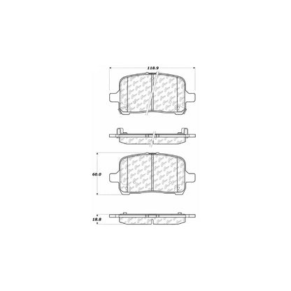 StopTech Street Brake Pads; Front With Shims