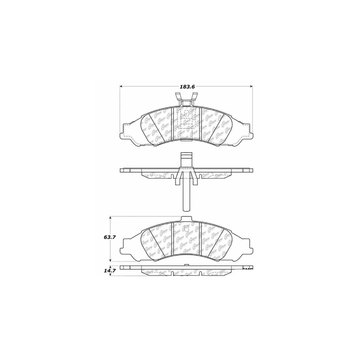 StopTech Street Brake Pads; Front With Shims