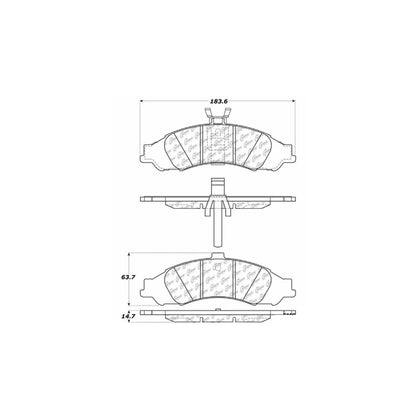 StopTech Street Brake Pads; Front With Shims