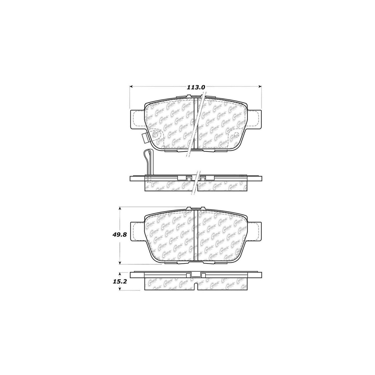 StopTech Street Brake Pads; Rear With Shims