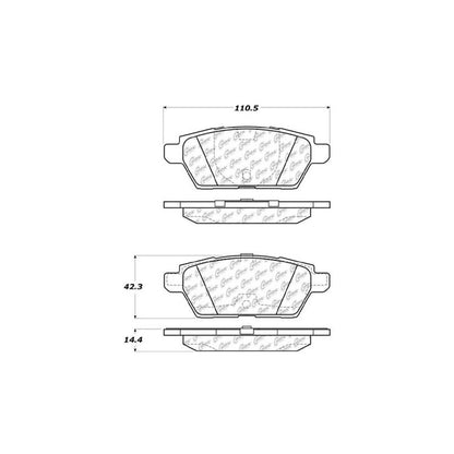 StopTech Street Brake Pads; Rear With Shims