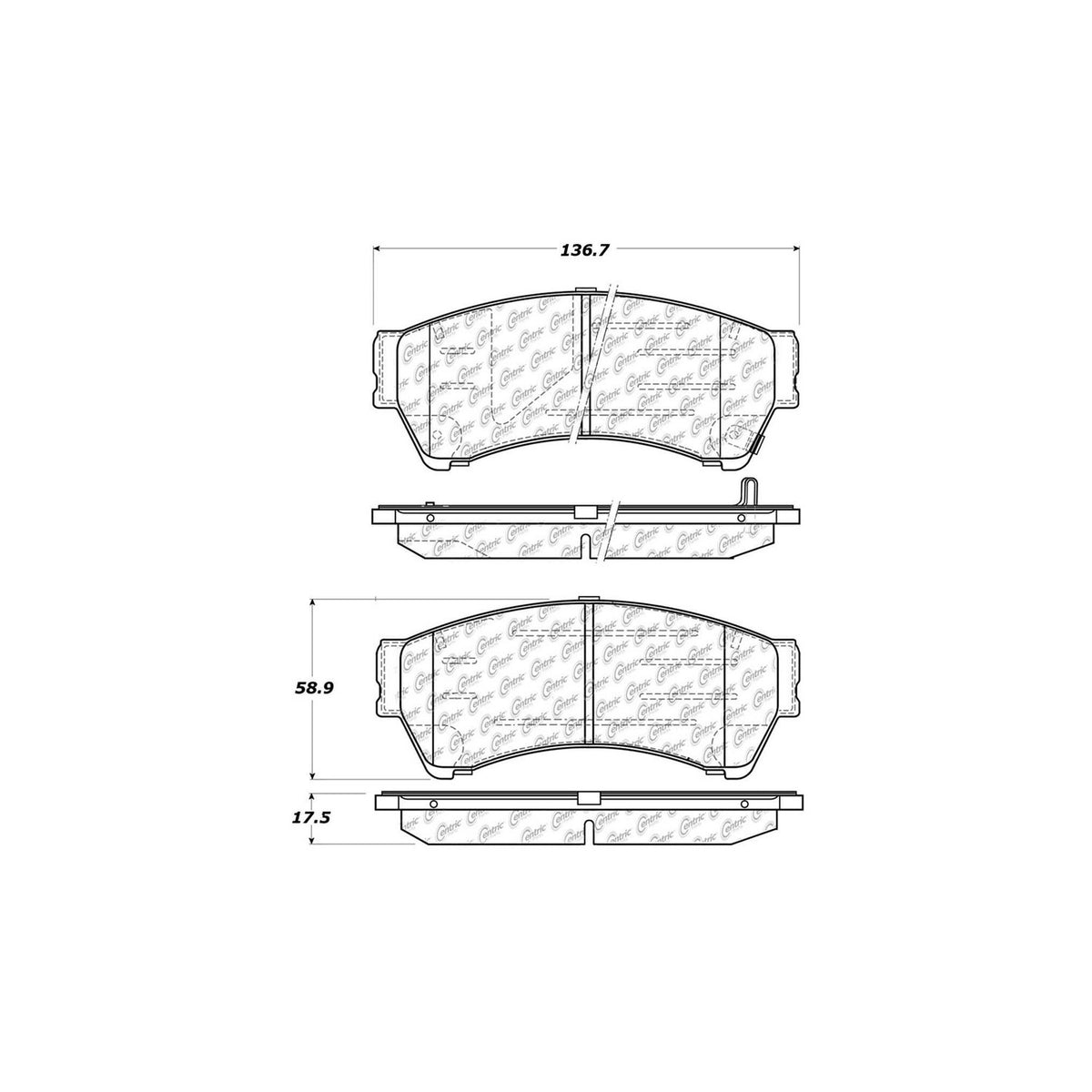 StopTech Street Brake Pads; Front With Shims