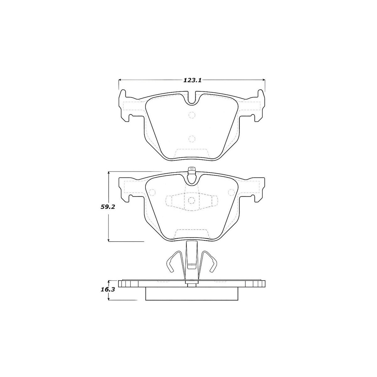 StopTech Street Brake Pads; Rear With Shims