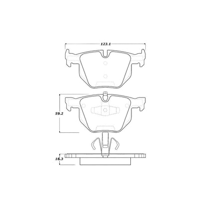 StopTech Street Brake Pads; Rear With Shims