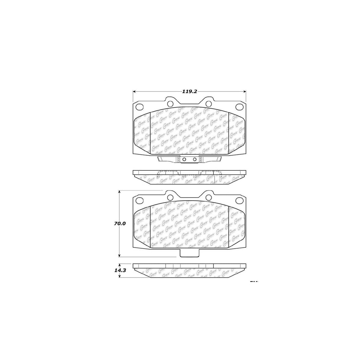 StopTech Street Brake Pads; Front With Shims