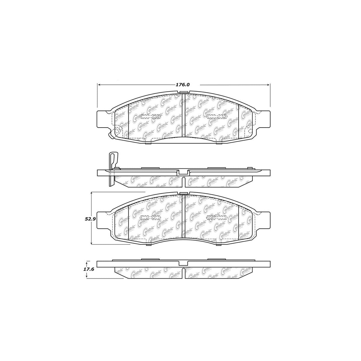 StopTech Street Brake Pads; Front With Shims