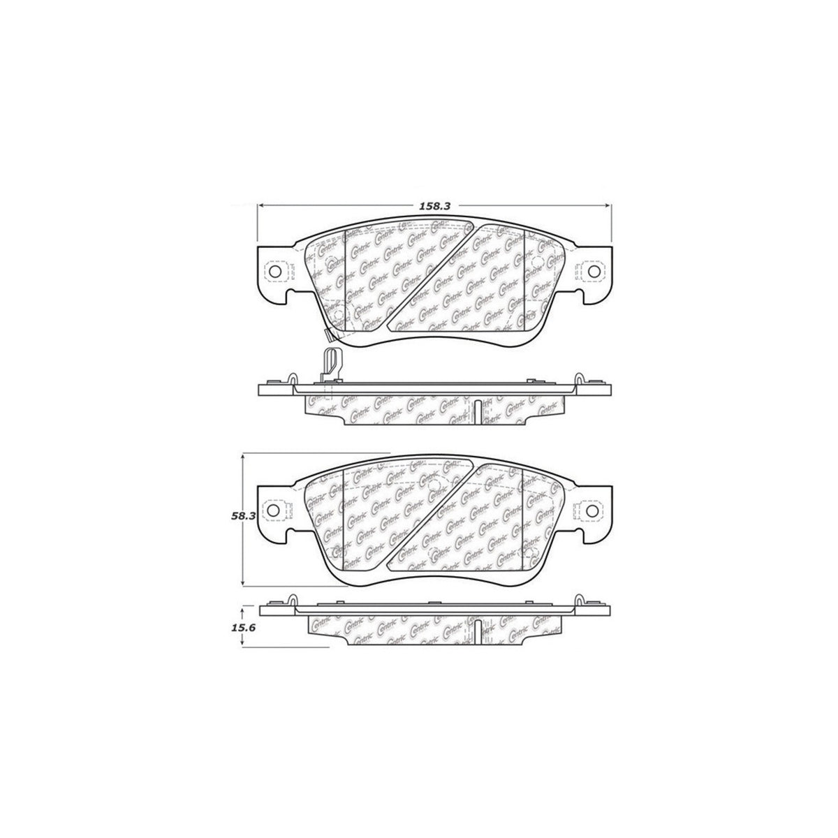 StopTech Street Brake Pads; Front With Shims