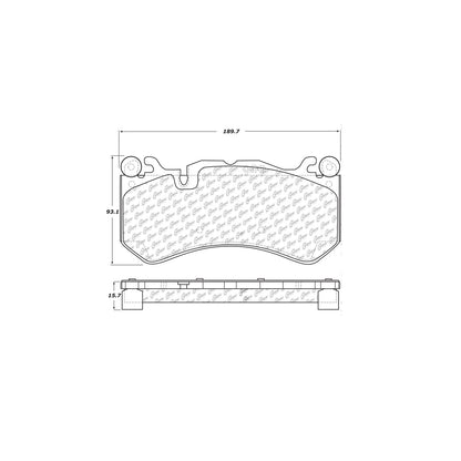 StopTech Street Brake Pads; Front With Shims