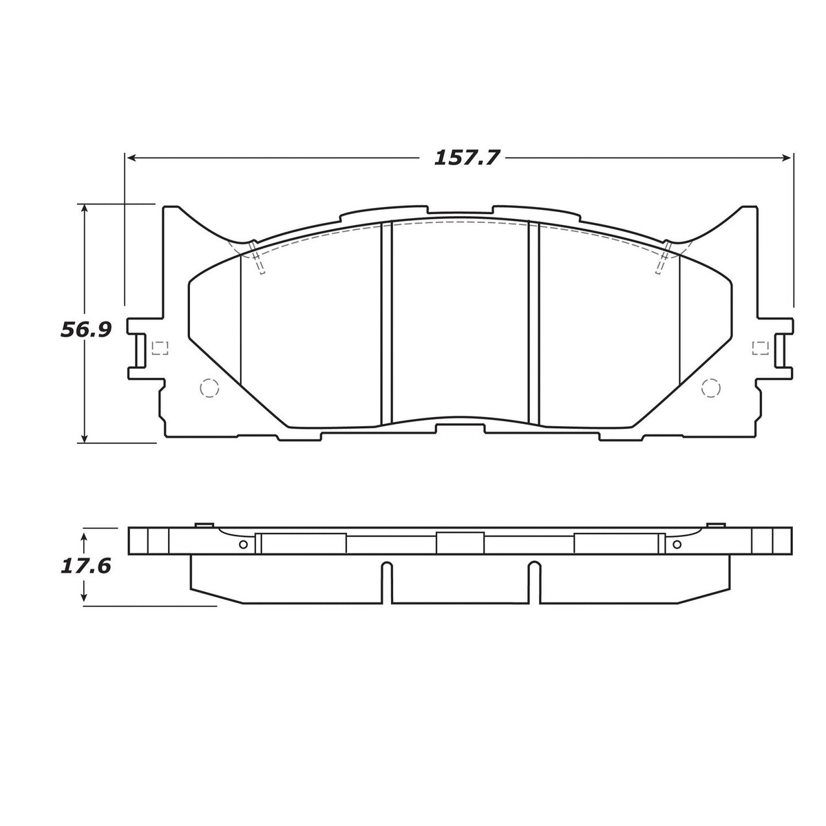 StopTech Street Brake Pads; Front With Shims