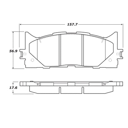 StopTech Street Brake Pads; Front With Shims