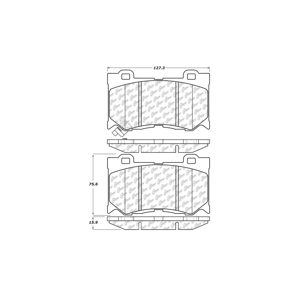 StopTech Street Brake Pads; Front With Shims