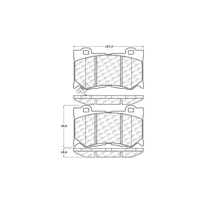 StopTech Street Brake Pads; Front With Shims