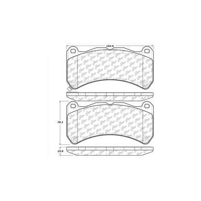 StopTech Street Brake Pads; Front With Shims