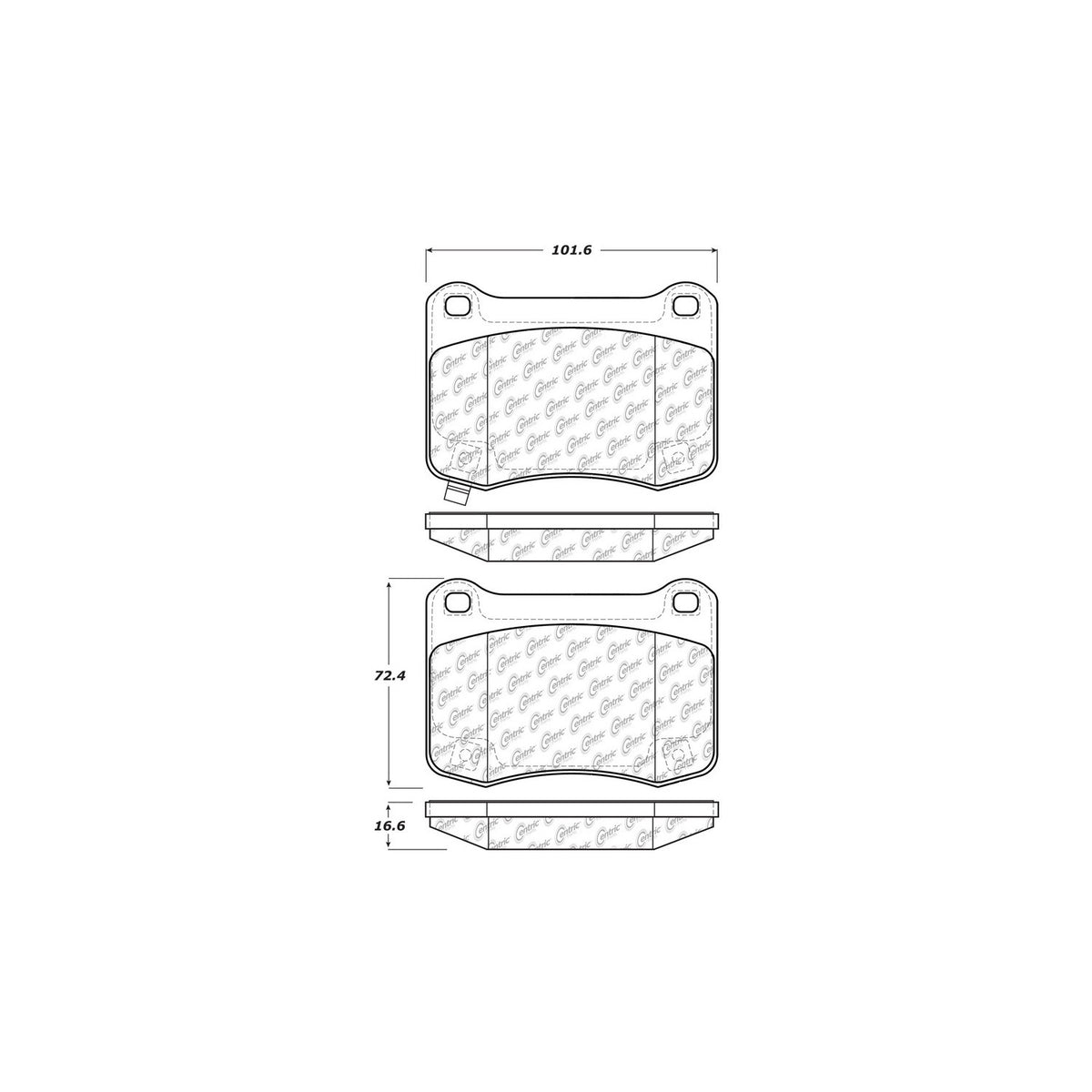 StopTech Street Brake Pads; Rear With Shims