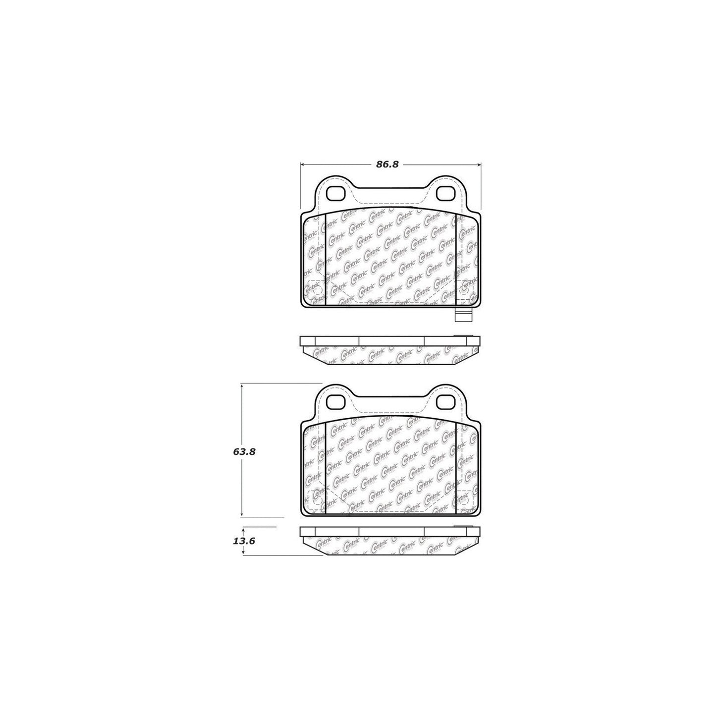 StopTech Street Brake Pads; Rear With Shims