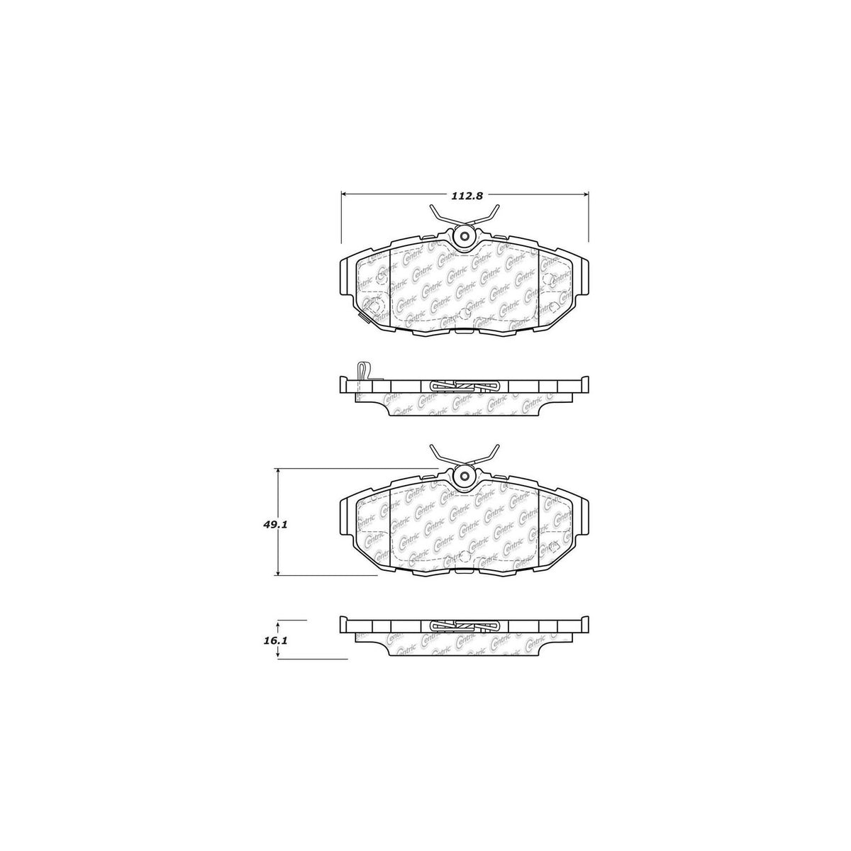 StopTech Street Brake Pads; Rear With Shims