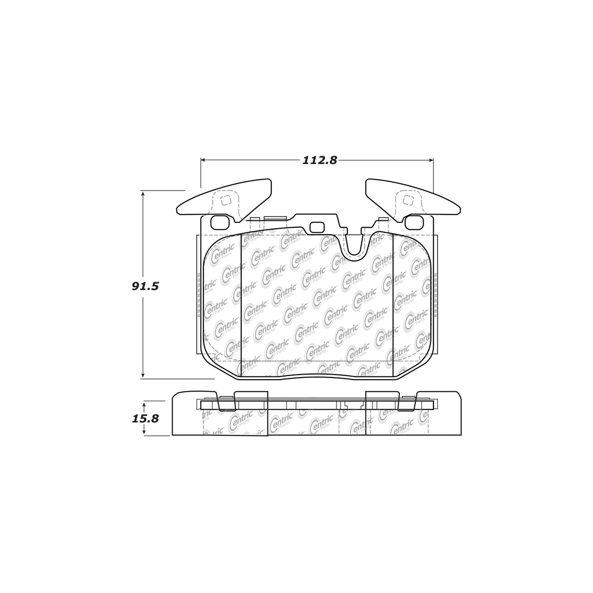 StopTech Street Brake Pads; Front With Shims