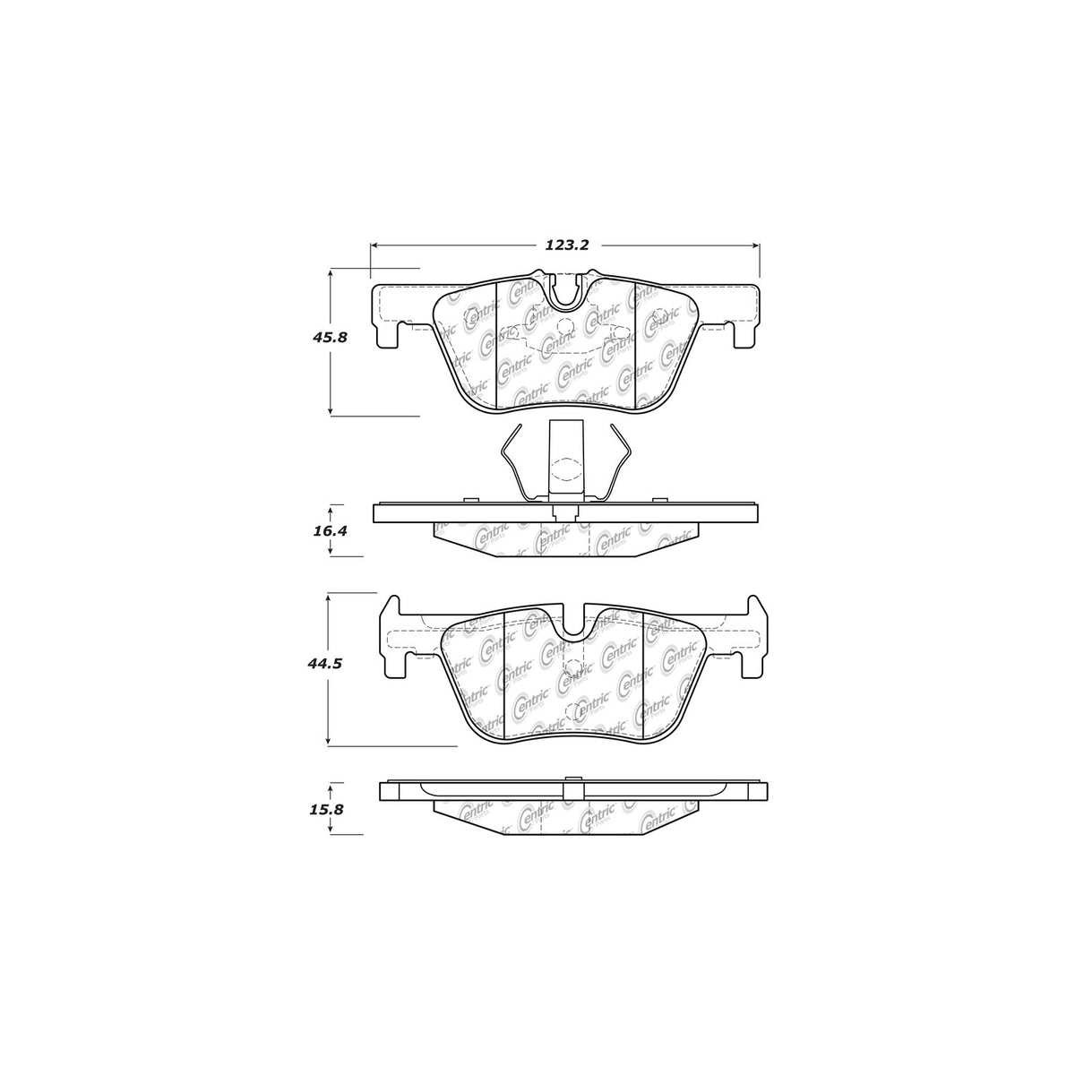 StopTech Street Brake Pads; Rear With Shims
