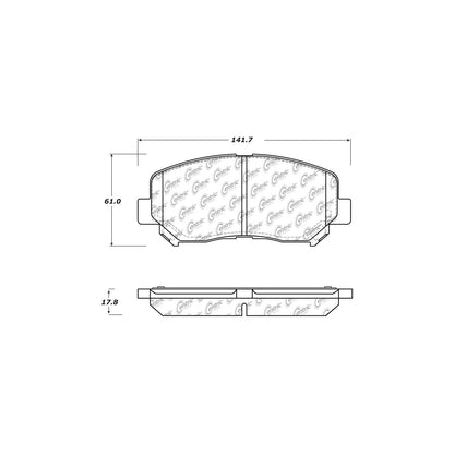 StopTech Street Brake Pads; Front With Shims