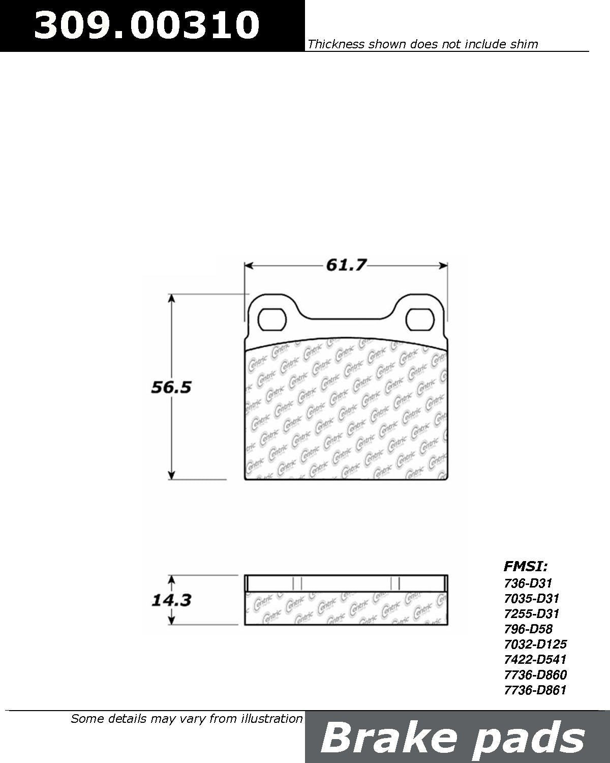 StopTech Sport Brake Pads With Shims