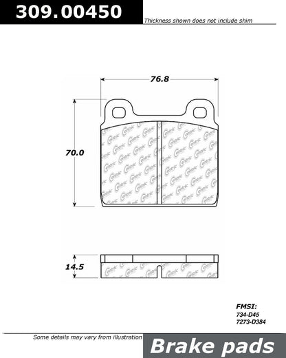 StopTech Sport Brake Pads With Shims