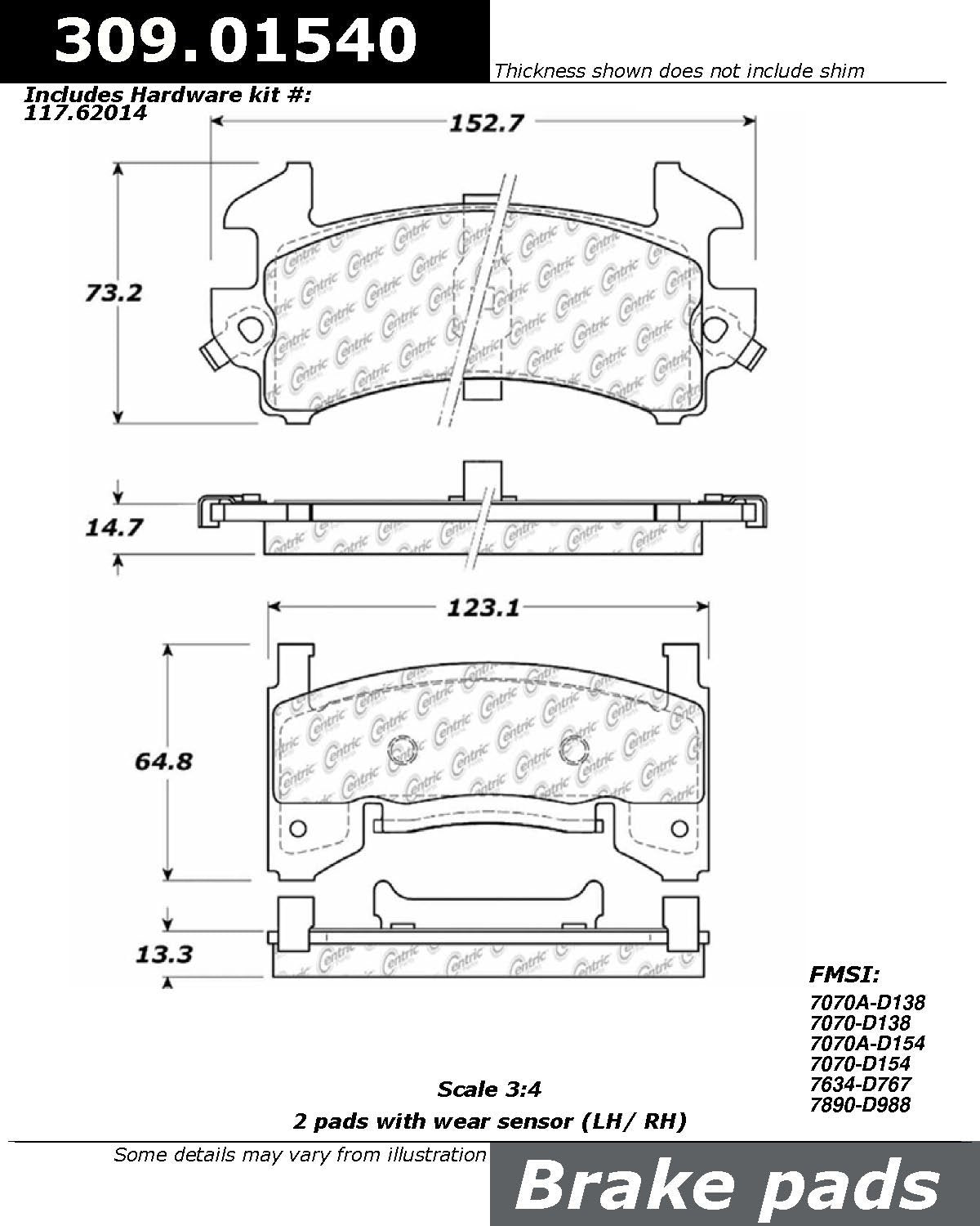 StopTech Sport Brake Pads With Shims And Hardware