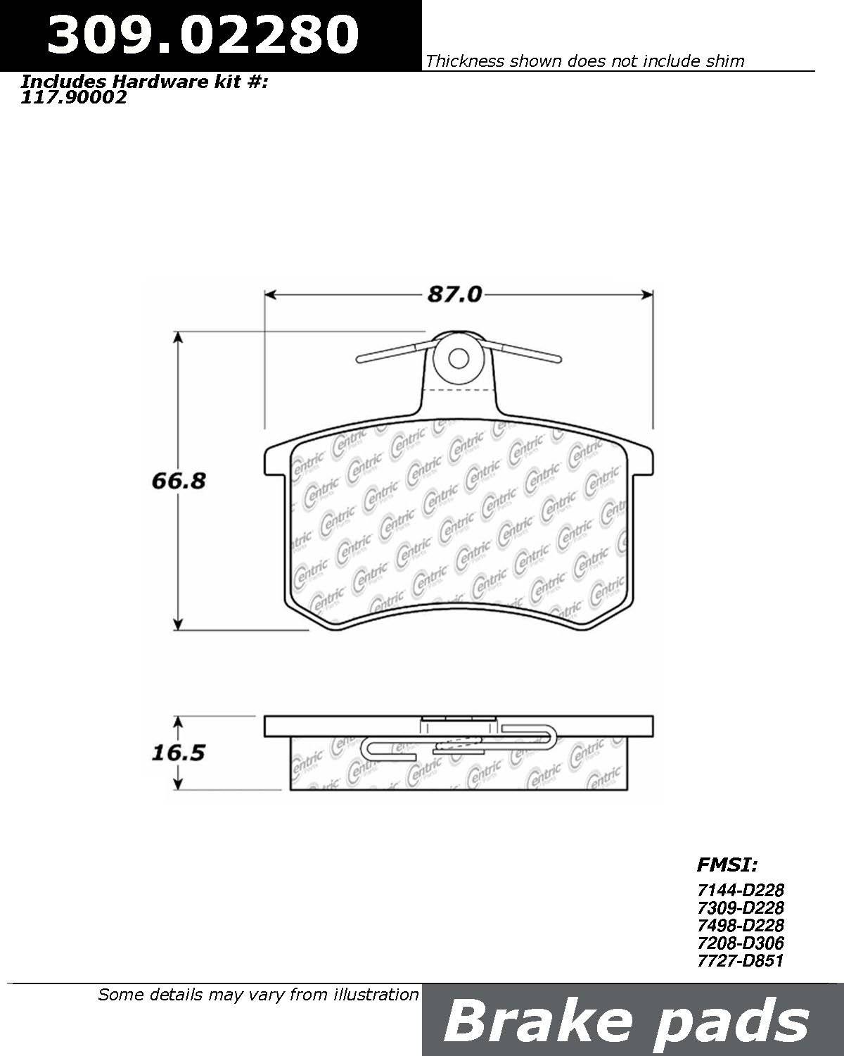 StopTech Sport Brake Pads With Shims And Hardware