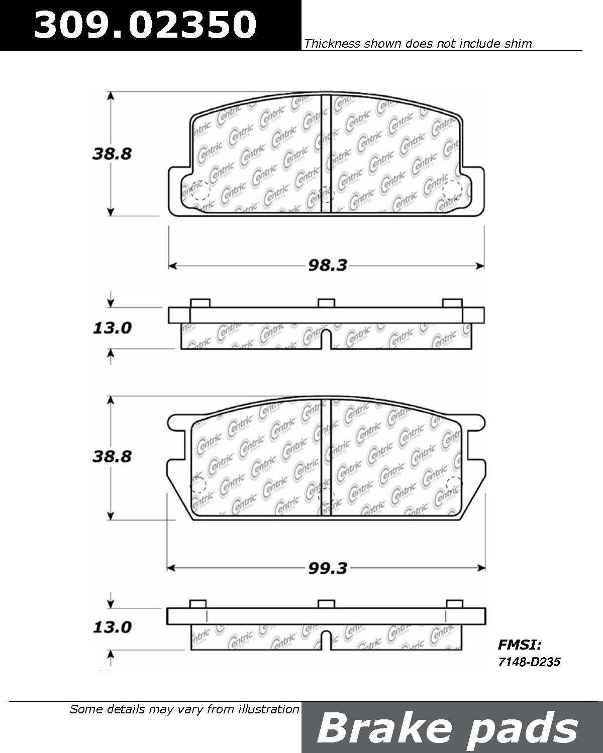 StopTech  Sport Brake Pads With Shims