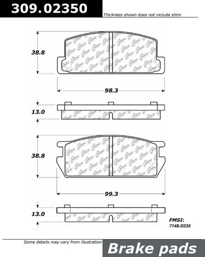 StopTech  Sport Brake Pads With Shims