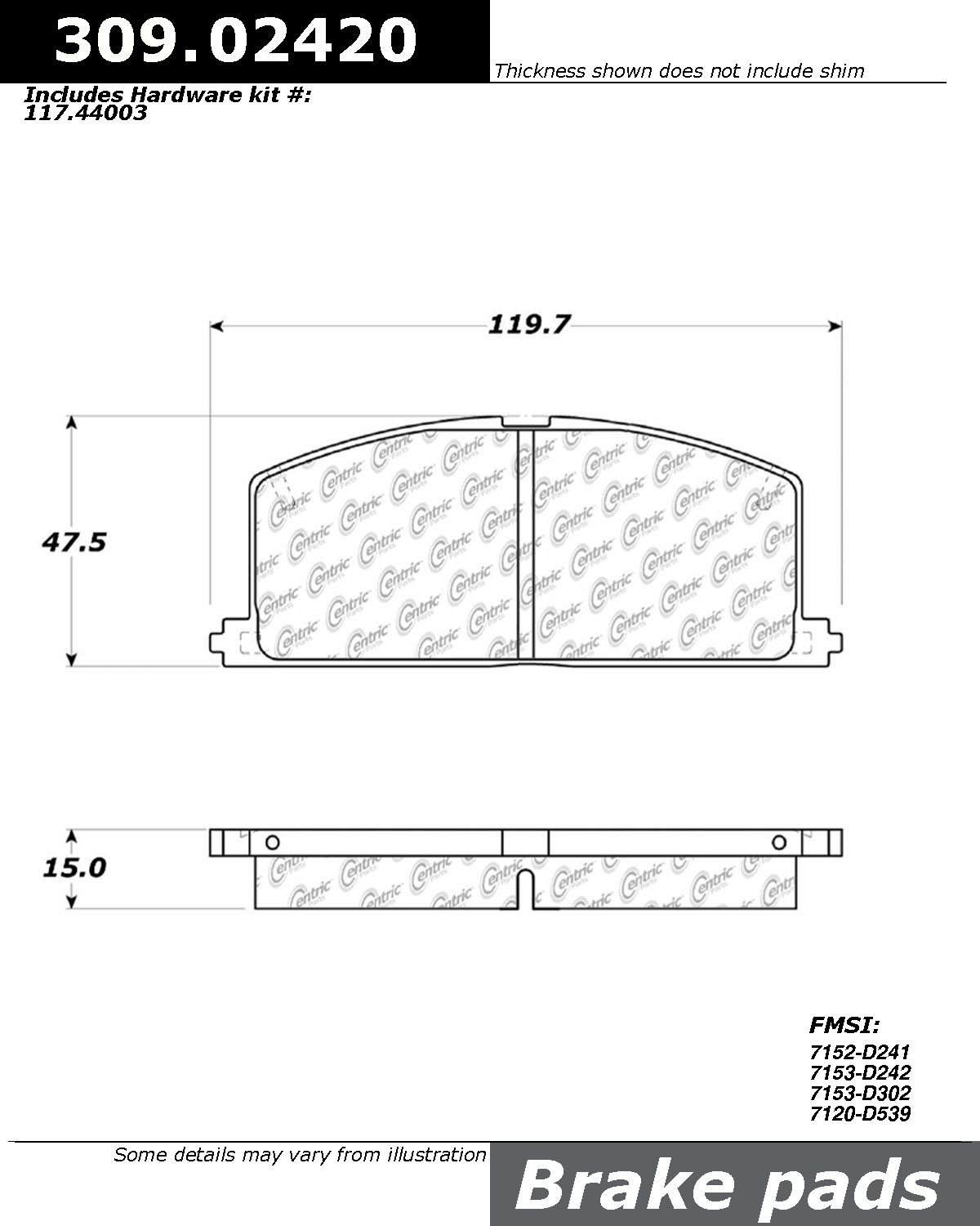 StopTech Sport Brake Pads With Shims And Hardware