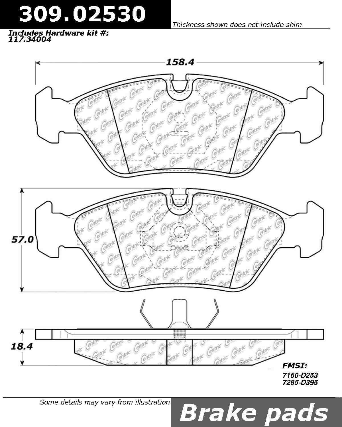 StopTech Sport Brake Pads With Shims And Hardware