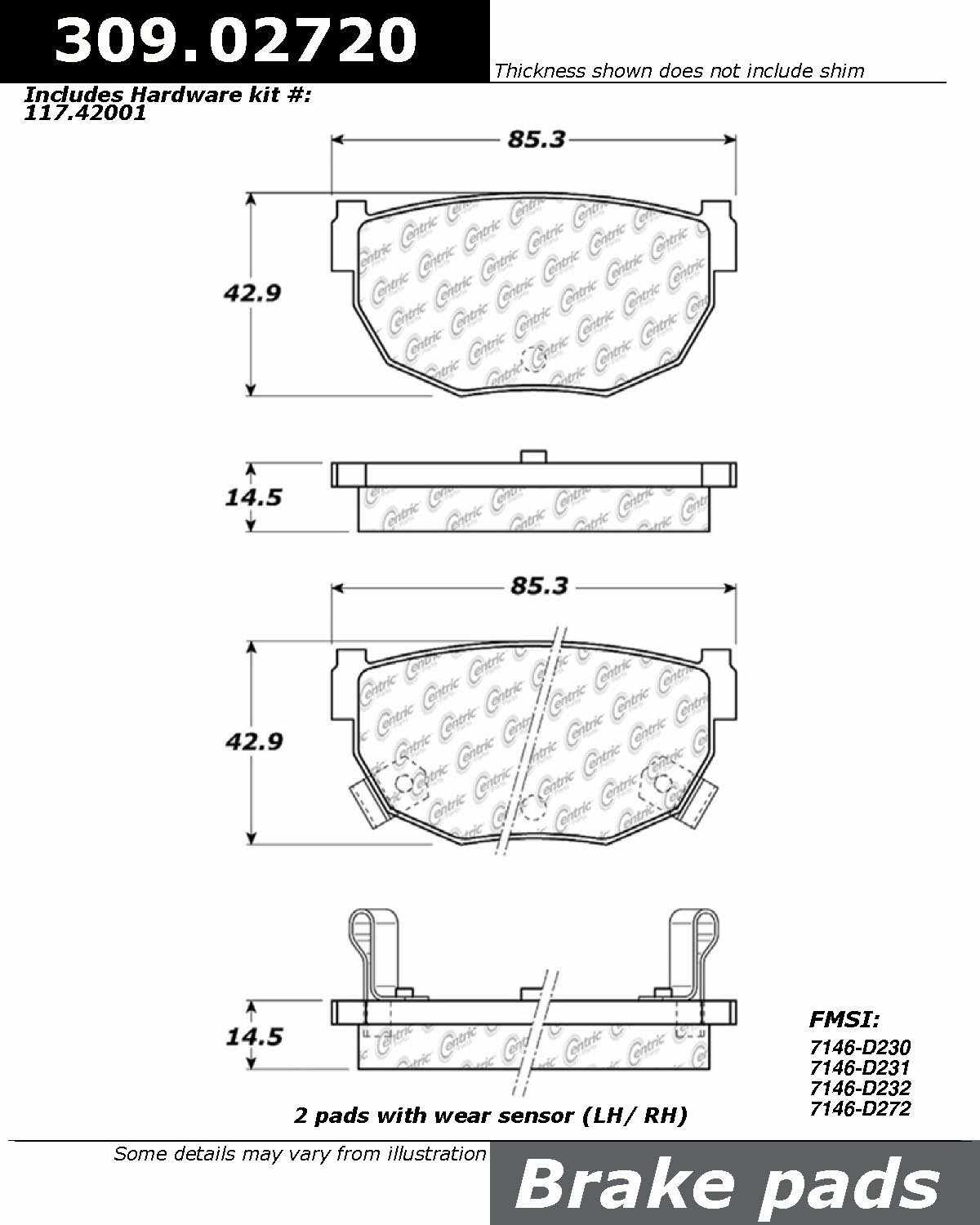 StopTech Sport Brake Pads With Shims And Hardware