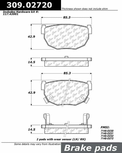 StopTech Sport Brake Pads With Shims And Hardware