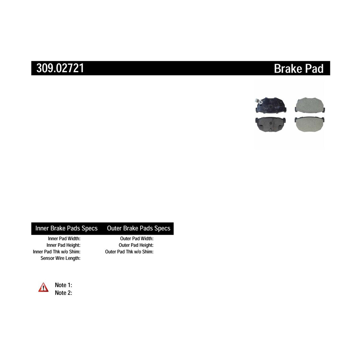 StopTech Sport Brake Pads With Shims And Hardware