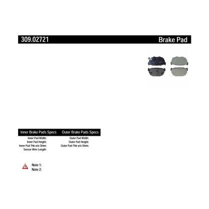 StopTech Sport Brake Pads With Shims And Hardware