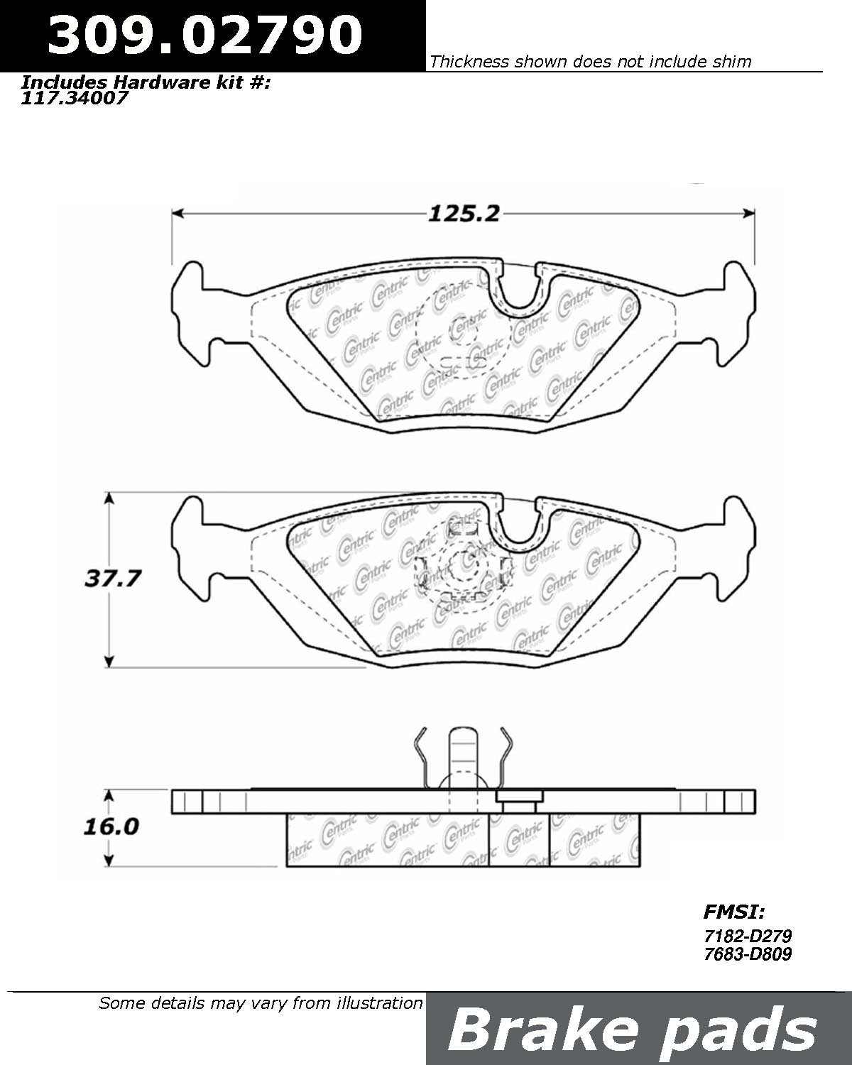 StopTech  Sport Brake Pads With Shims And Hardware