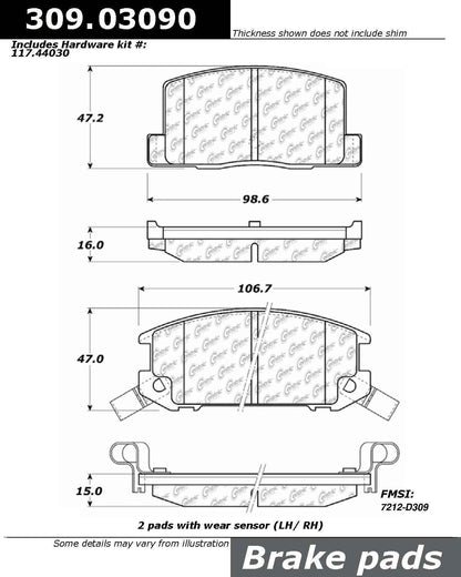 StopTech  Sport Brake Pads With Shims And Hardware