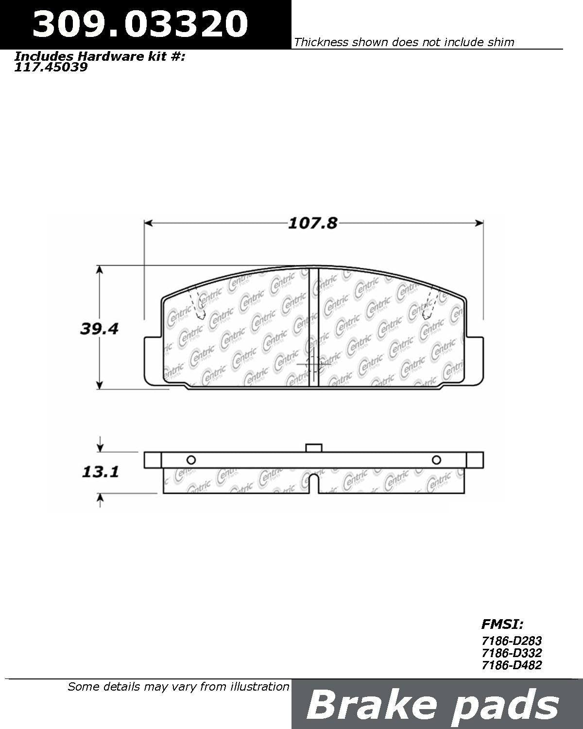 StopTech Sport Brake Pads With Shims And Hardware
