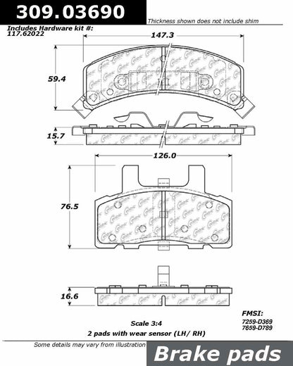 StopTech Sport Brake Pads With Shims And Hardware