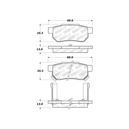 StopTech Sport Brake Pads With Shims And Hardware