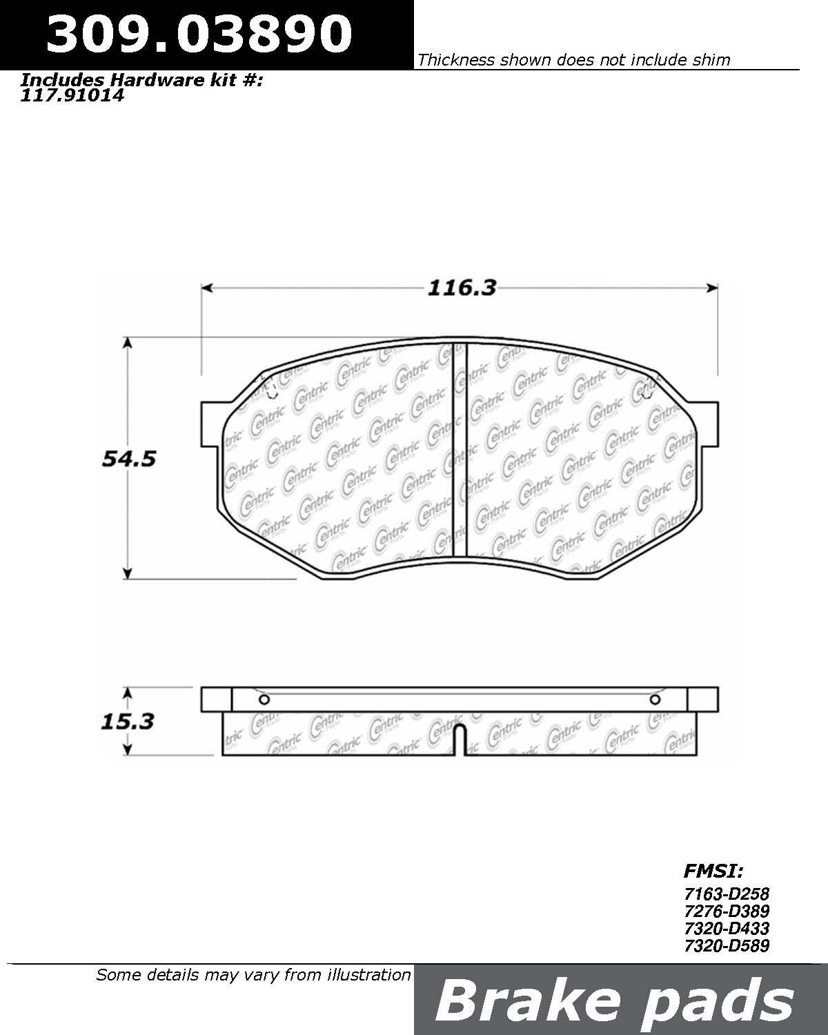 StopTech Sport Brake Pads With Shims And Hardware