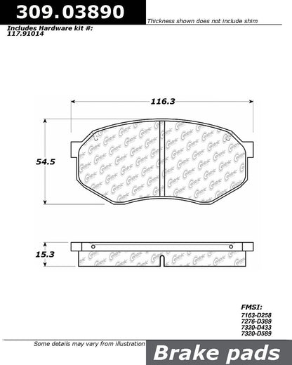 StopTech Sport Brake Pads With Shims And Hardware