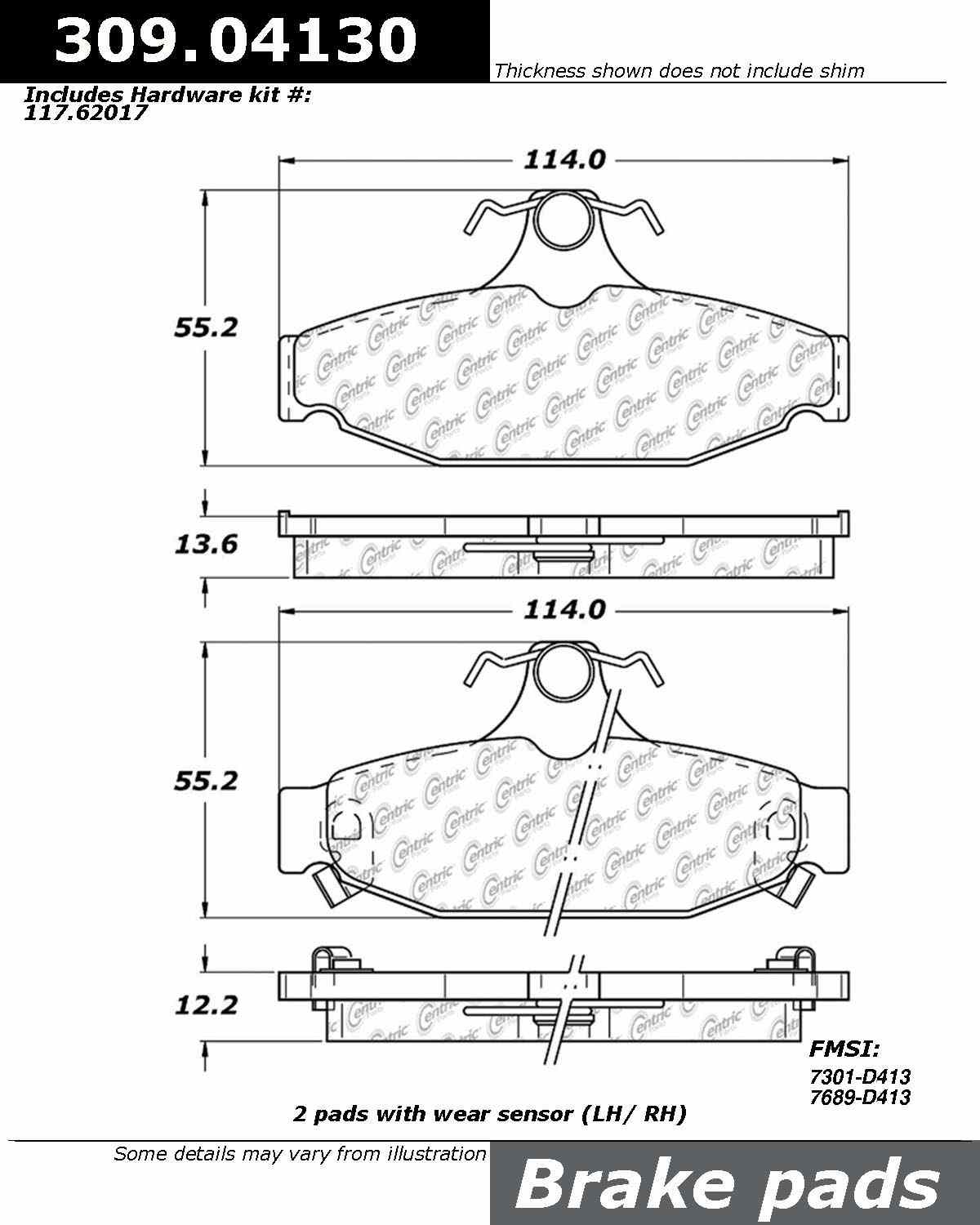 StopTech Sport Brake Pads With Shims And Hardware