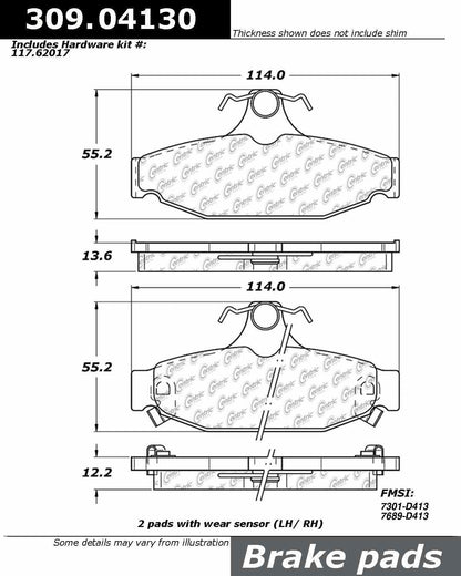 StopTech Sport Brake Pads With Shims And Hardware