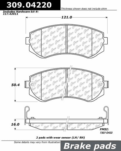 StopTech Sport Brake Pads With Shims And Hardware