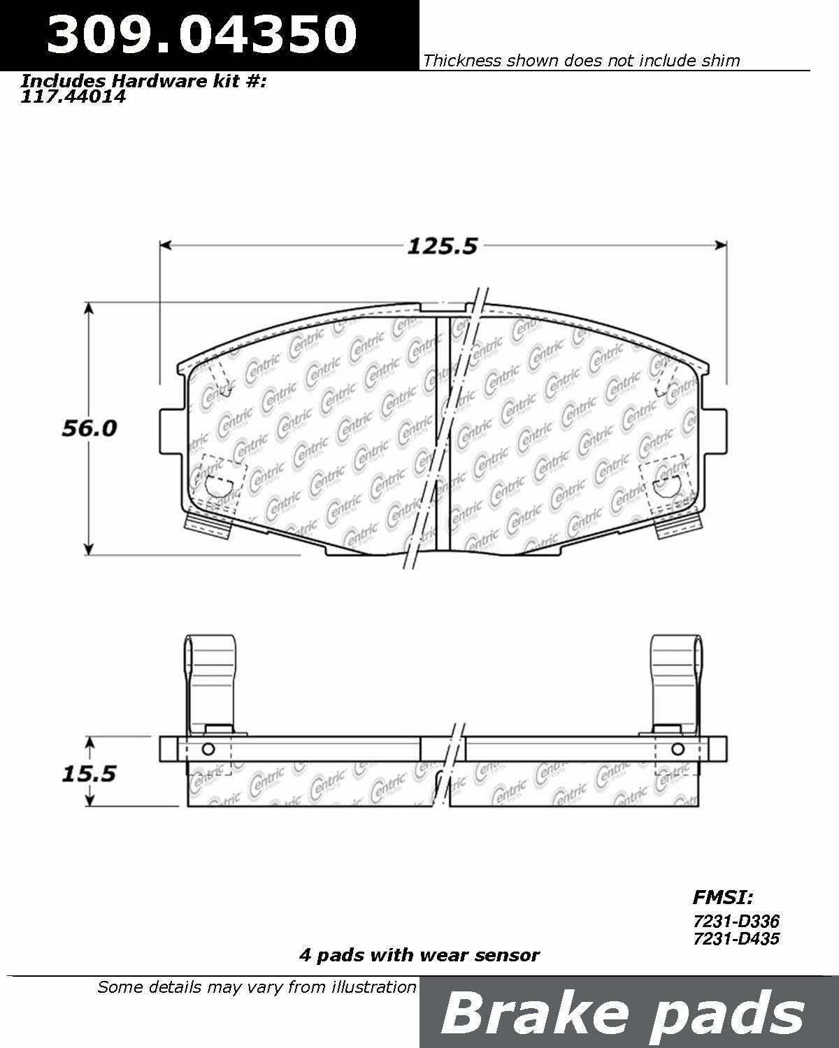 StopTech Sport Brake Pads With Shims And Hardware