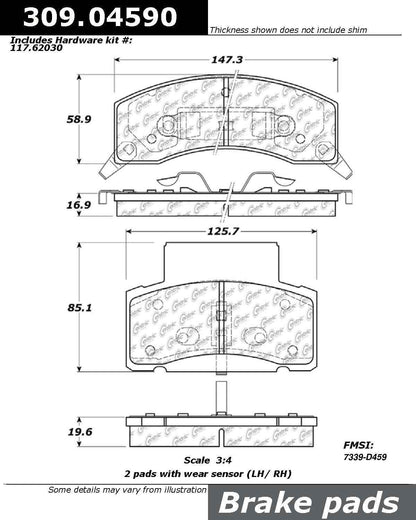 StopTech Sport Brake Pads With Shims And Hardware