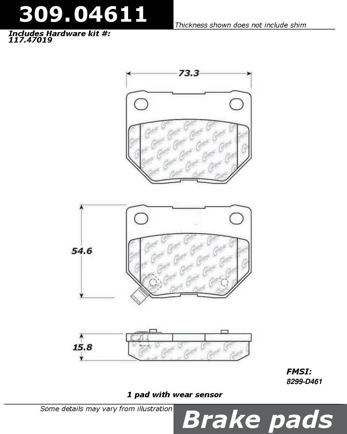 StopTech Sport Brake Pads With Shims