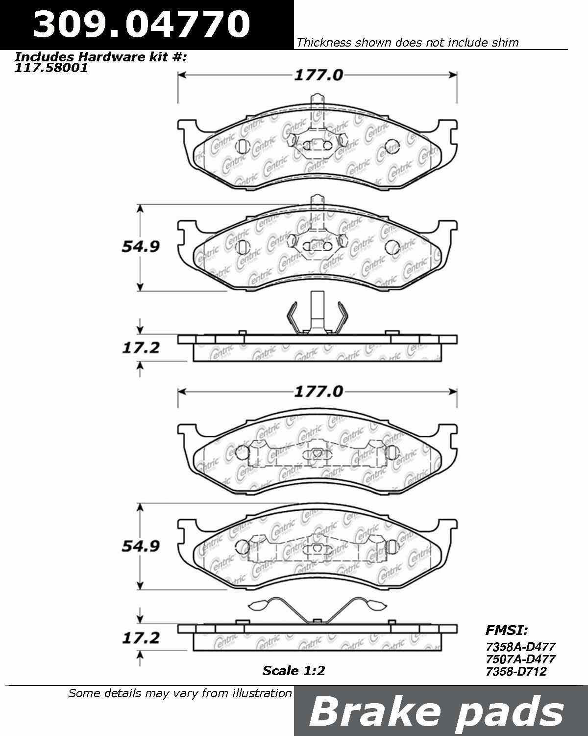 StopTech Sport Brake Pads With Shims And Hardware
