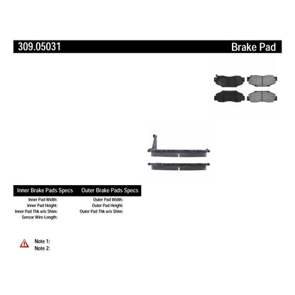 StopTech Sport Brake Pads With Shims And Hardware